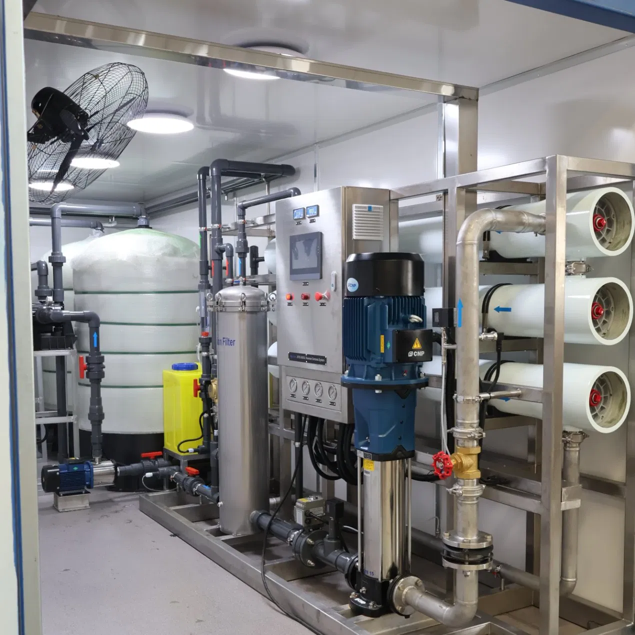 Compact Containerized RO Water Treatment System Reverse Osmosis Low Energy Consumption