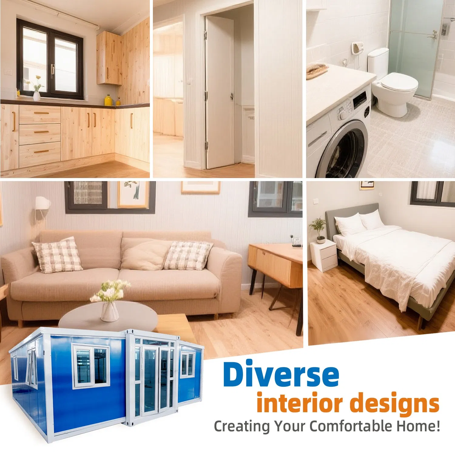 Movable Steel Storage Container Luxury/Integrated Office Flod/Folding Movable Tiny Capsule Living Transportable Camping/20/40FT/Modular Prefabricated House