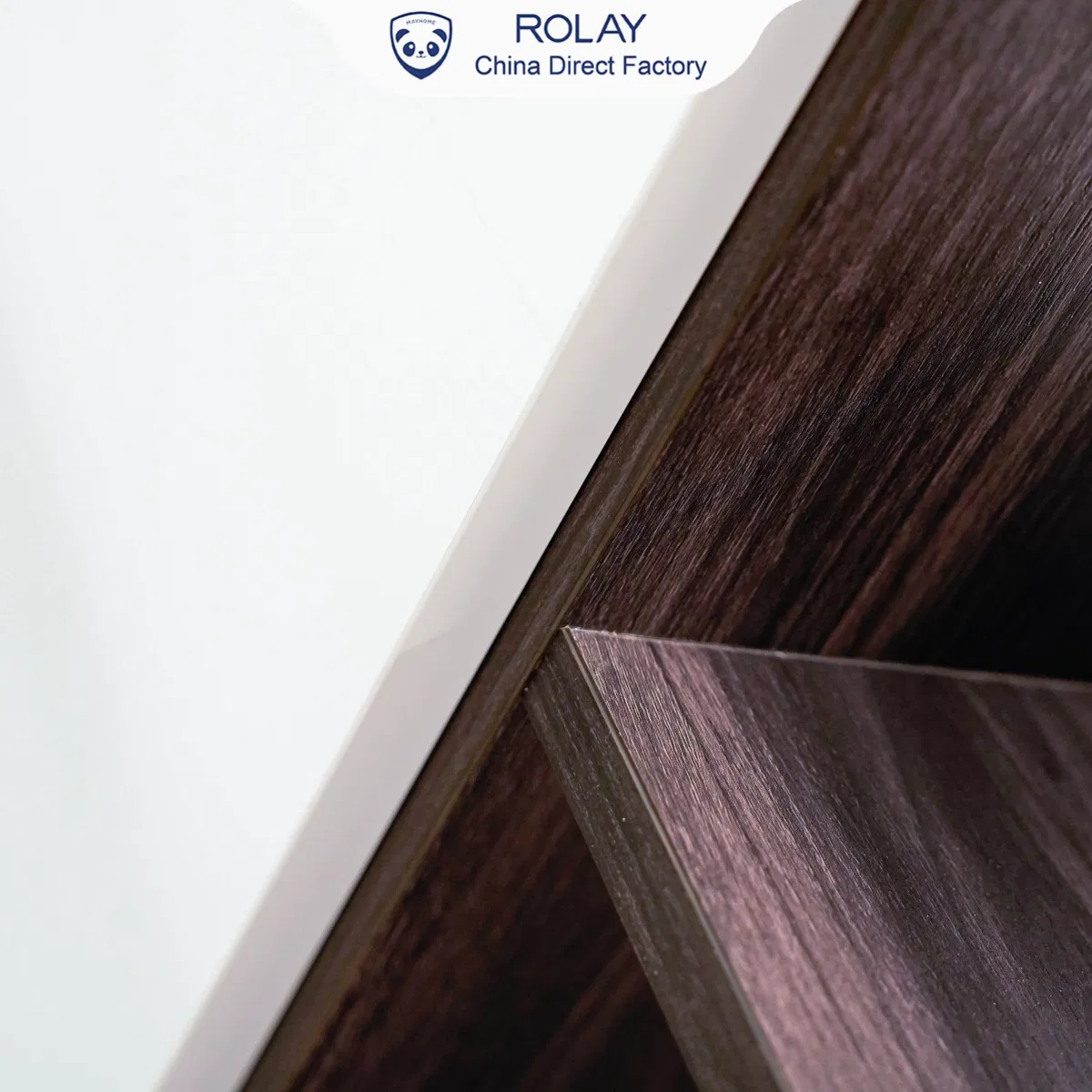 Factory Tamper Resistant Rustproof Frame Wood Grain Transfer Glossy Aluminum Display Rack Unit