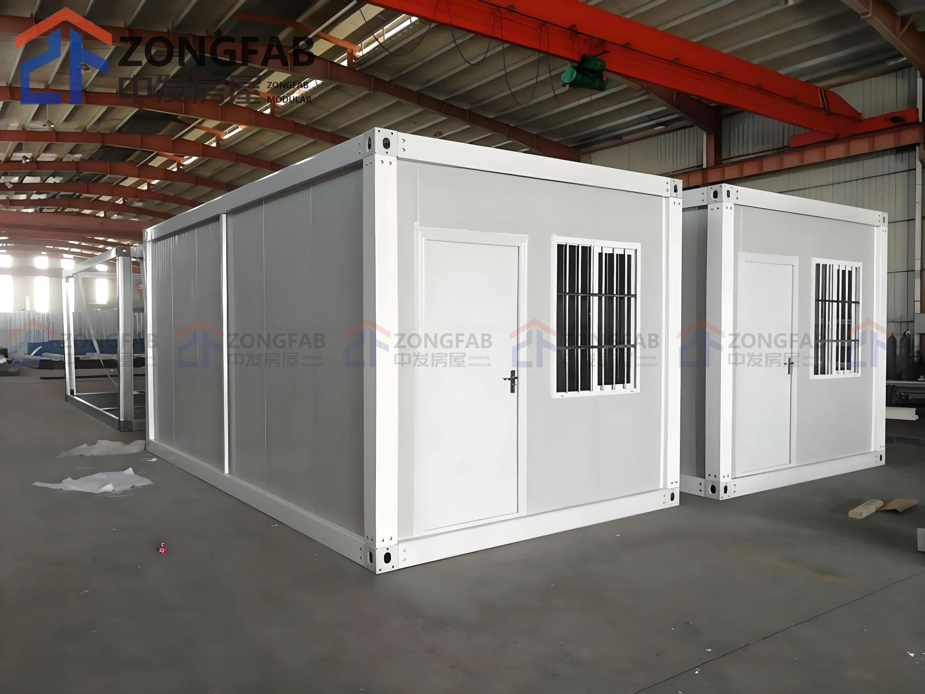 Foldable Flat Pack Container Toilet Insulated Building Fire Proof Prefab Modular