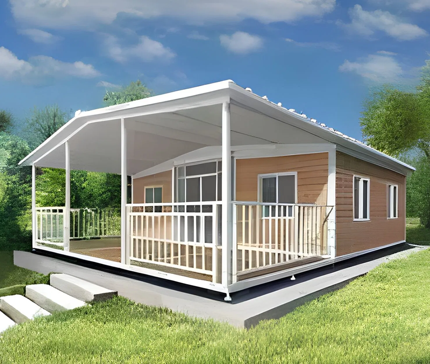 Expandable Container House Banner