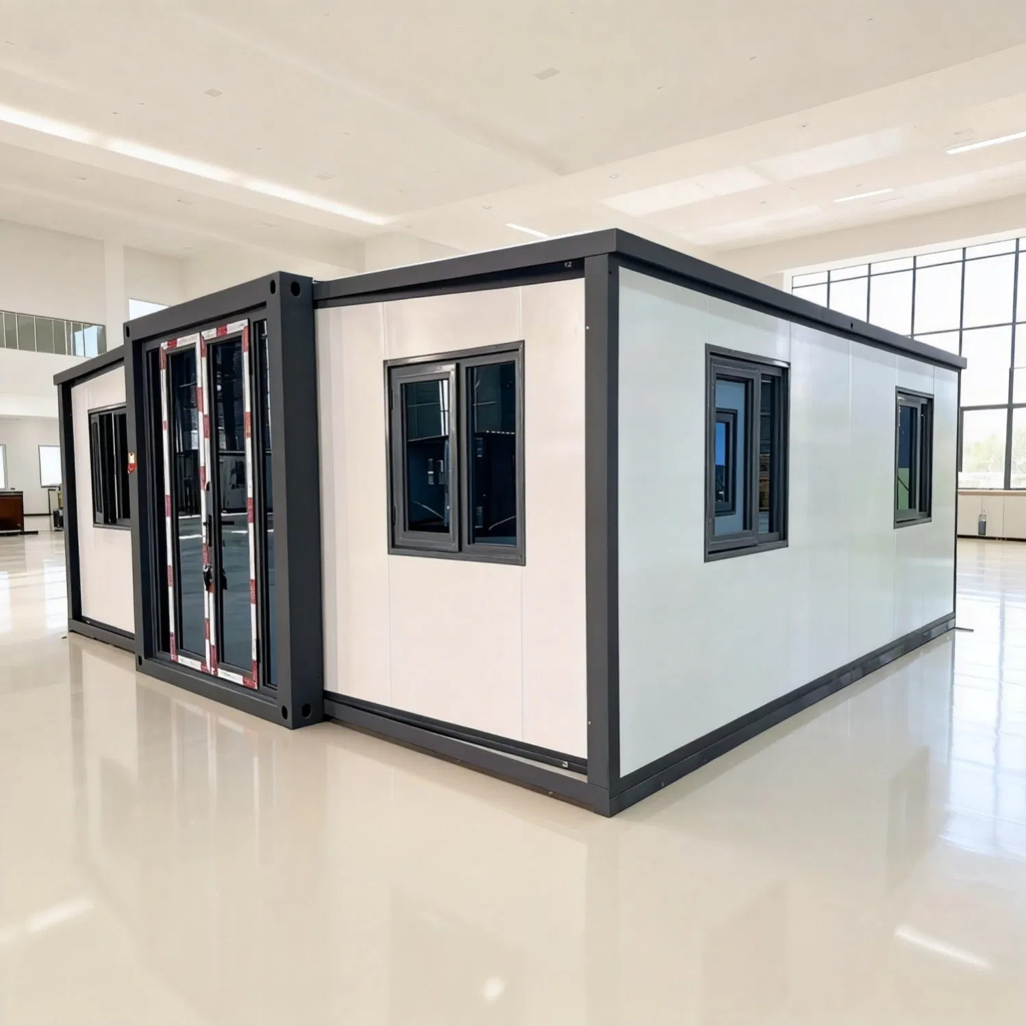 20FT Double Wing Expandable Housing Unit with 40X60mm Steel Bottom Frame and Seamless No Nail Interior Finish