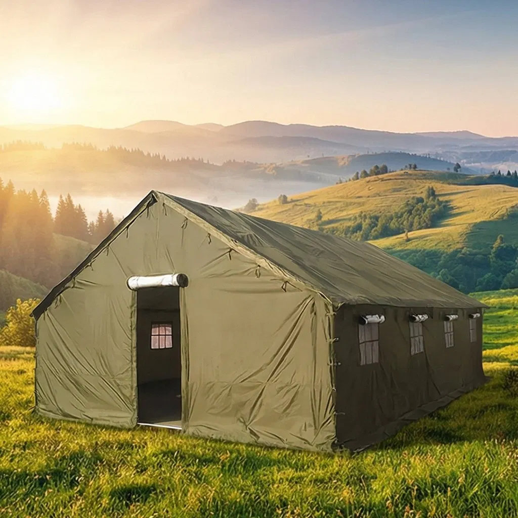 Custom Indoor Emergency No-Assembly Square Steel Frame Tent Portable Quick-Setup Modular Temporary Disaster Relief Shelter