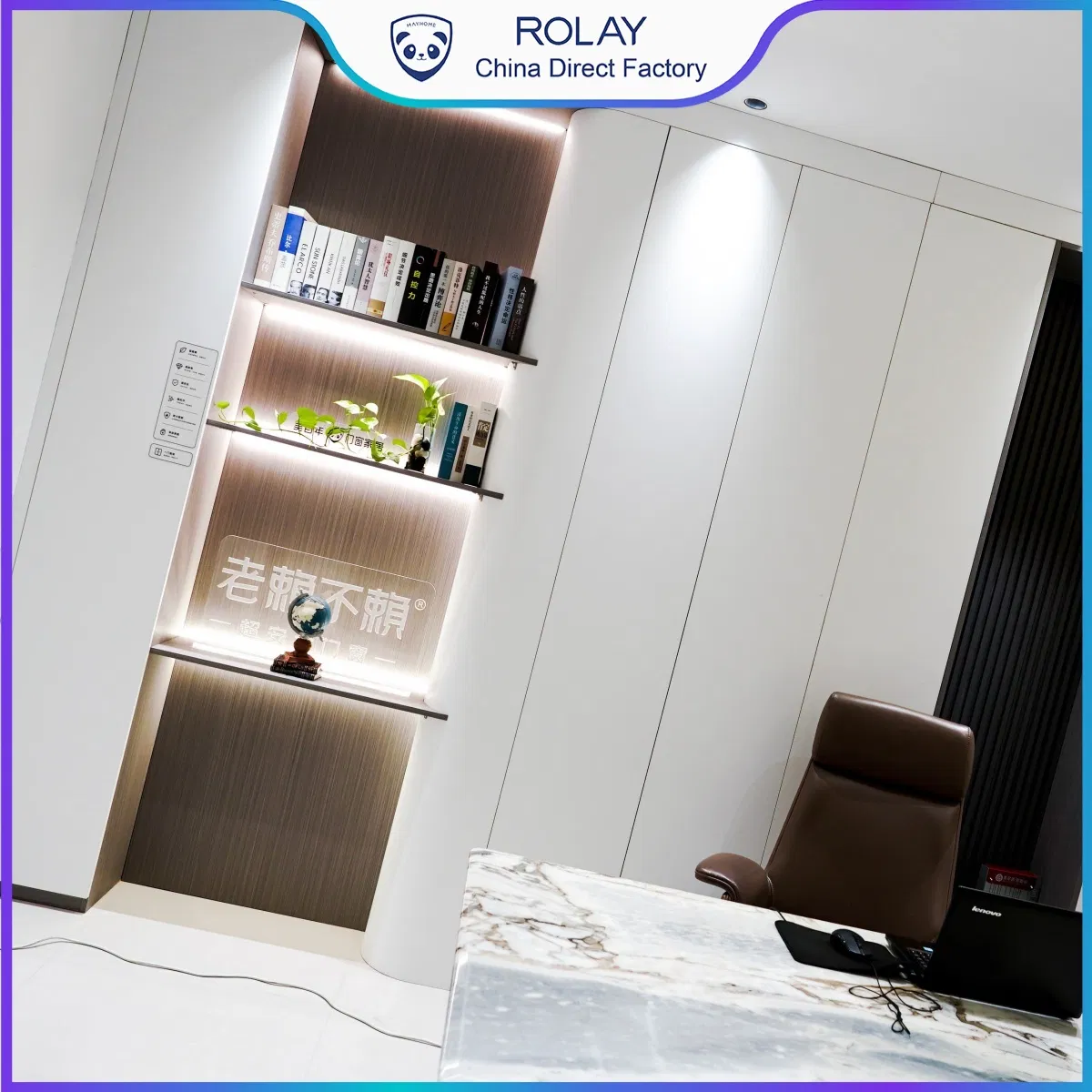 Waterproof Panel Scratch Resistant UV-Resistant High Strength Bookshelf Unit with Factory Price