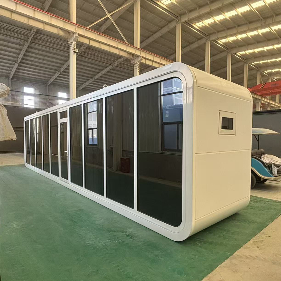 Space Capsule Hotel Container Home Sleep Pod Mobile Tiny House Apple Cabin