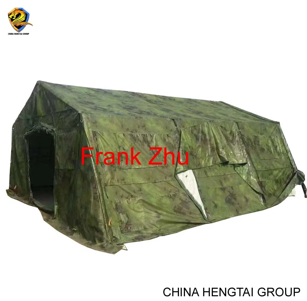 Quick-Erect Outdoor Camouflage Waterproof PVC Disaster Relief Shelter for Emergency Housing