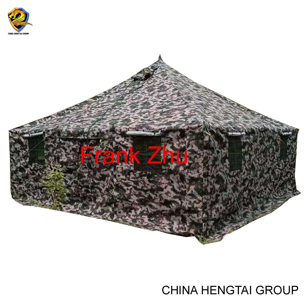 Quick-Erect Outdoor Camouflage Waterproof PVC Disaster Relief Shelter for Emergency Housing