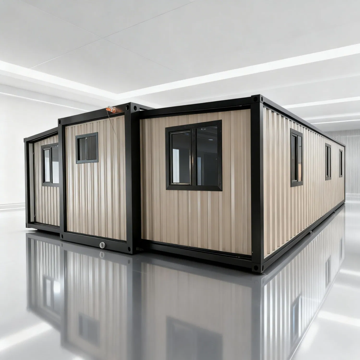 Twin Wing Expandable Housing Unit with EPS Load Bearing Top and Plastic Steel Double Glass Windows for Quiet Living