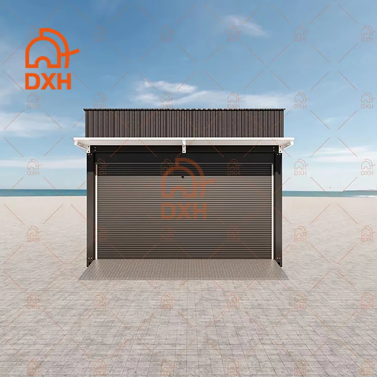 Dxh Airbnb Modular Sandwich Panel Shop Workshop Mobile Steel Frame Beach Hut Camp Detachable Library Outdoor Camp Container House