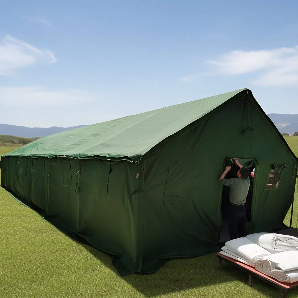 Windproof Rainproof Emergency Tent Heavy Duty Disaster Relief Shelter for Humanitarian Relief Project