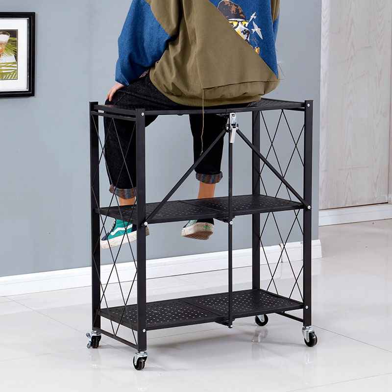 Rack Foldable Shelf Shelves Storage 5 Folding Movable Metal Shelving Klappbar Shop Collapsible