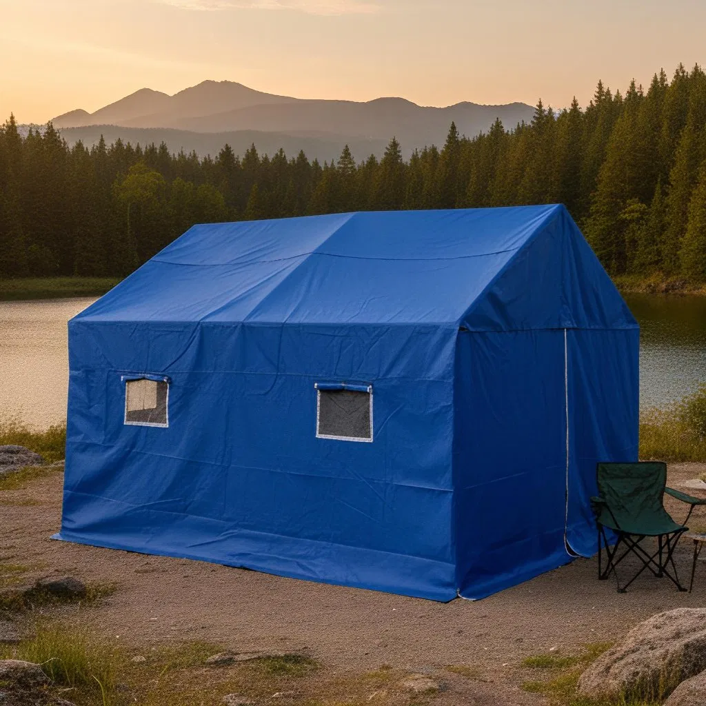 Quick Assembly Disaster Relief Tent Windproof Rainproof Fire Resistant Emergency Shelter for Disaster Area