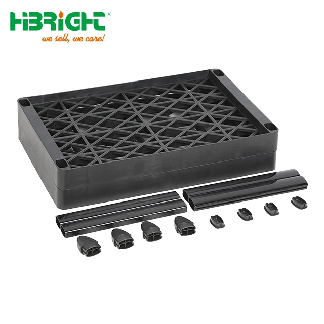Supermarket Custom Made Plastic Resin Ventilated Storage Shelving Unit