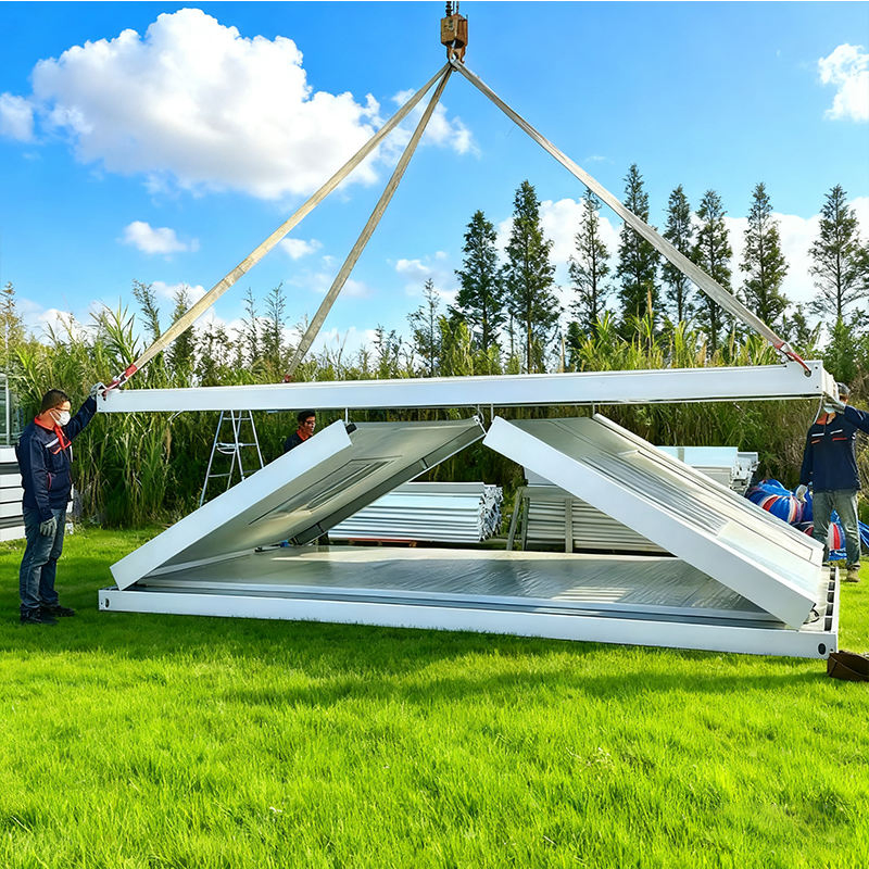 Cheaper Double-Wing Expandable Steel Sandwich Panel Container House Modern Design Best Expansion Detachable Room Mobile Folding