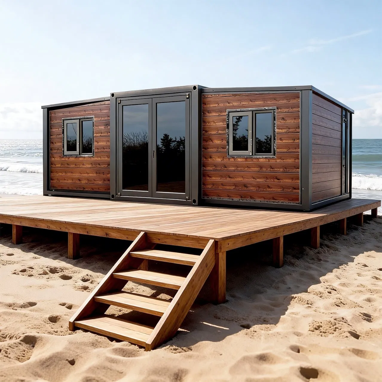 Prefab/Prefabricated Light Steel Integrated Fold/Folding Movable Tiny Capsule Living Transportable Camping/Camp 20/40FT Low Cost /Modern Collapsible House