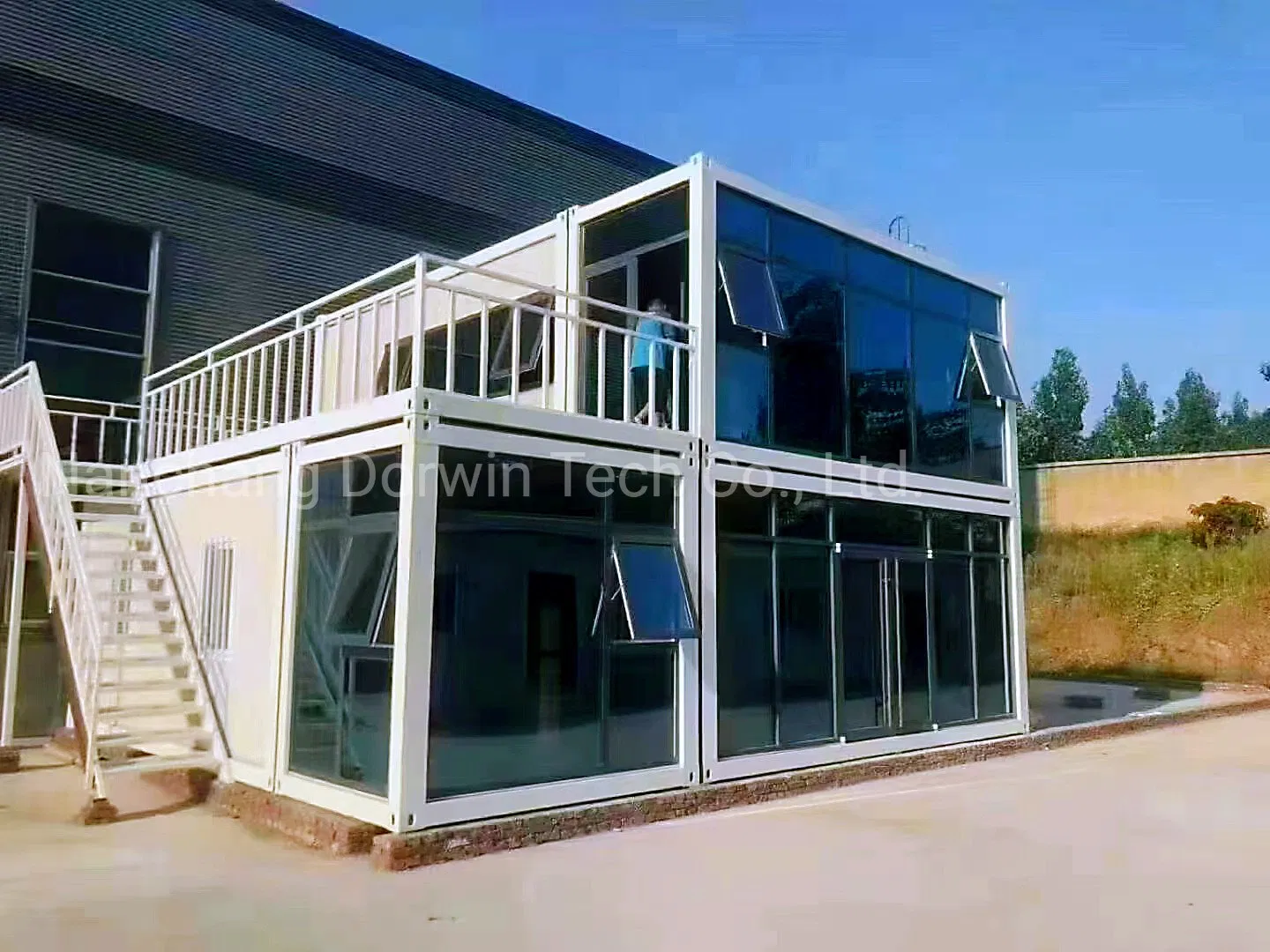 Prefab Flat Pack Two Story Modular Container House Office