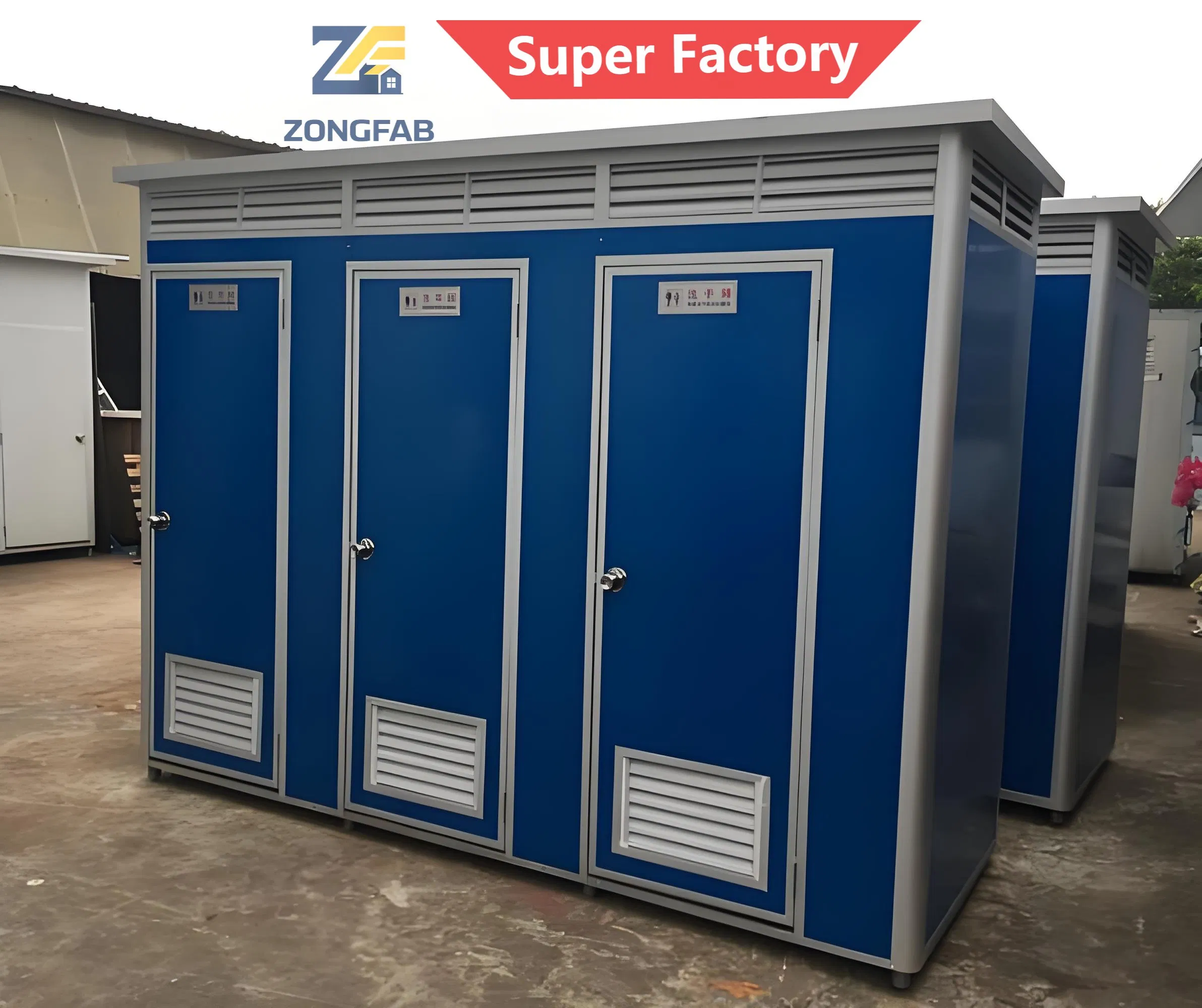 Prefabricated Mobile Toilet Unit for Construction Camps and Temporary Public Sanitary Facilities