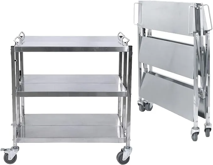 Stainless Steel Folding Utility Cart