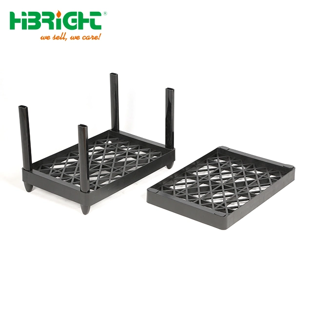 Supermarket Custom Made Plastic Resin Ventilated Storage Shelving Unit