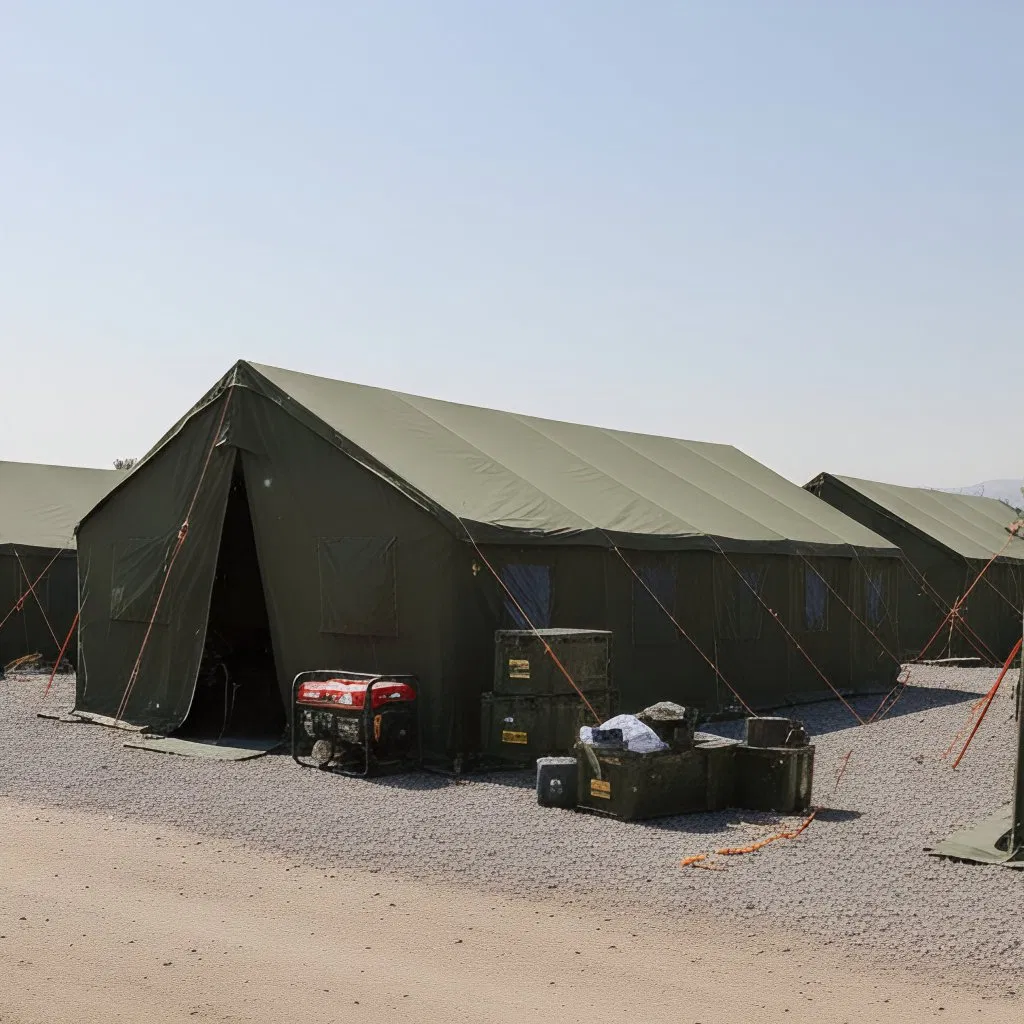 Outdoor Waterproof Emergency Tent Disaster Relief Shelter with High Strength Material for Humanitarian Assistance