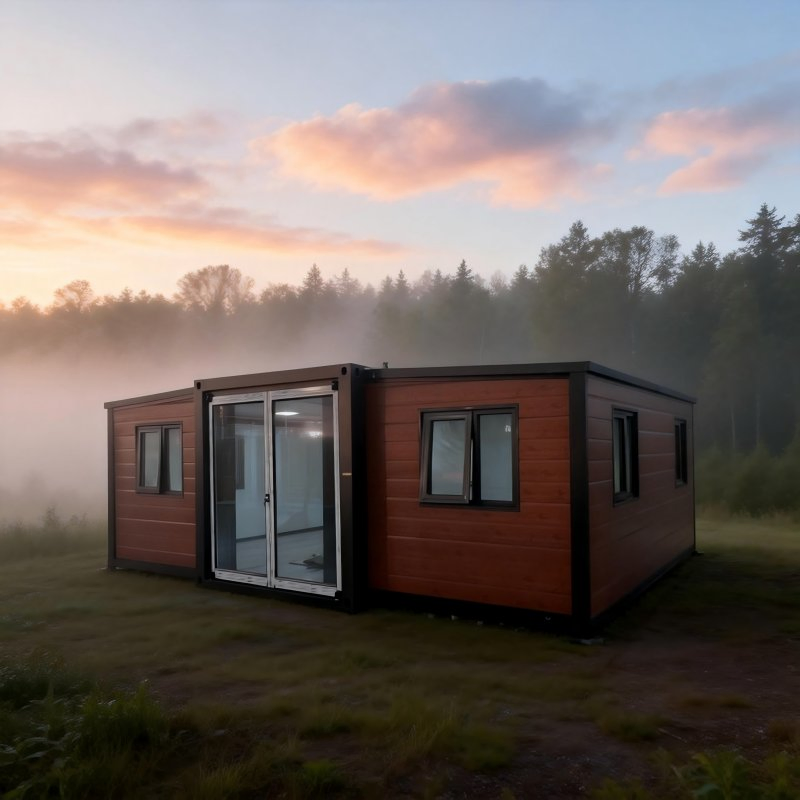 Factory Direct Dual-Wing Folding House 10-Min Quick Assembly Prefab Home for Construction Site Disaster Relief