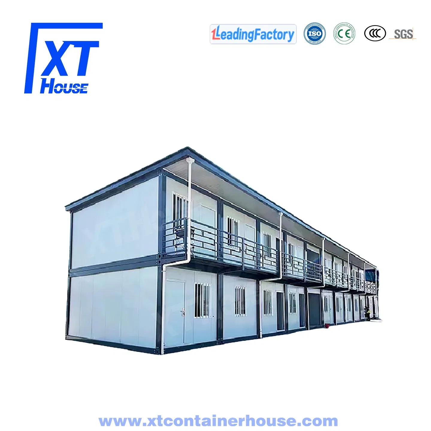 Quick Assembly 2 Floor Prefab House Portable Casa Modular Prefabricada Capsule Cabin Modular Container House as Office/School/ Store for Construction Site