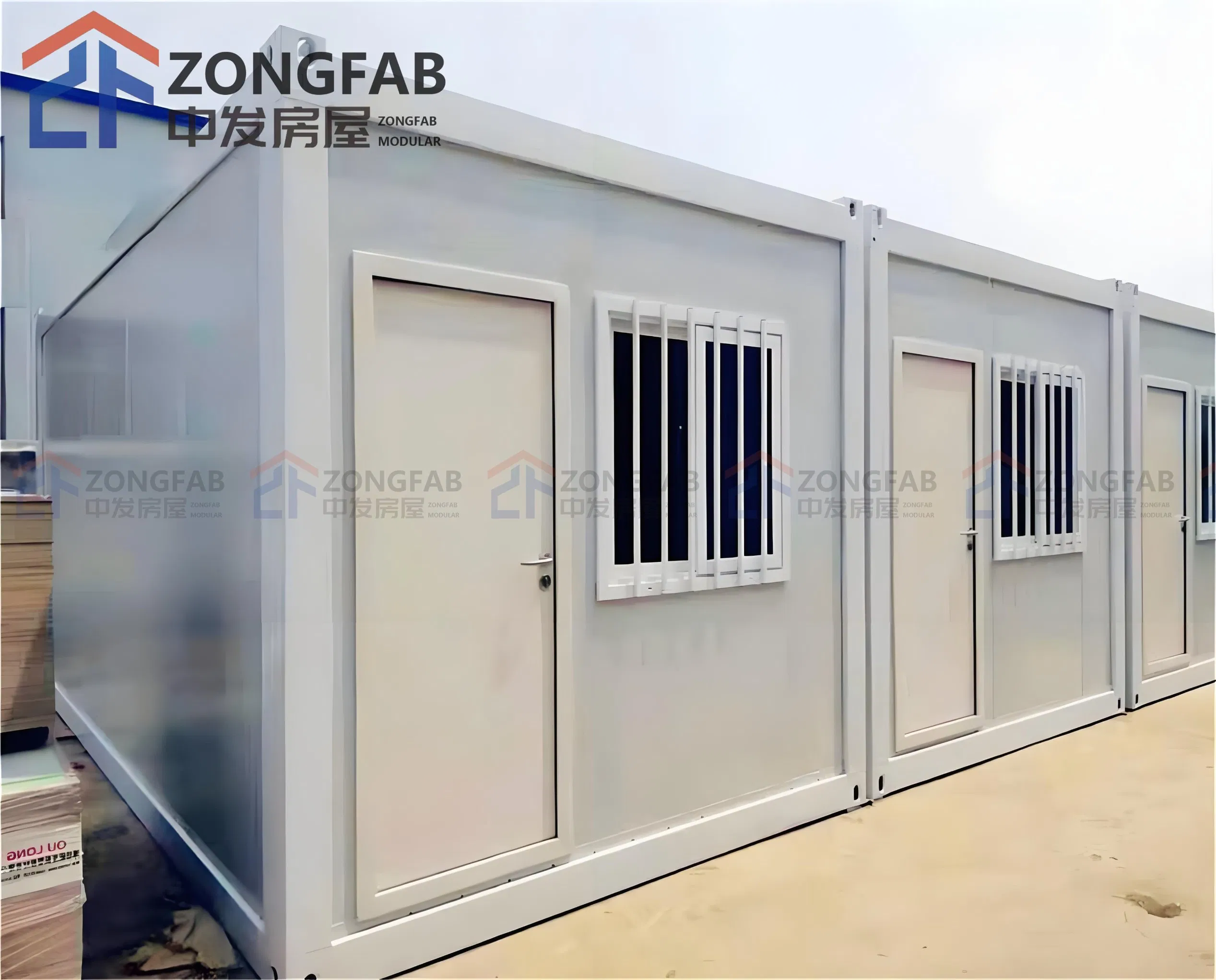 Foldable Flat Pack Container Toilet Insulated Building Fire Proof Prefab Modular