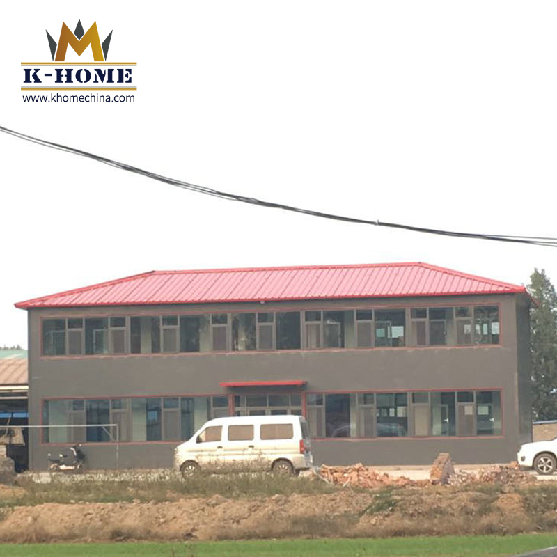 Two-Story Manufactured Prefab Housing Relocatable Steel Frame Office Buildings