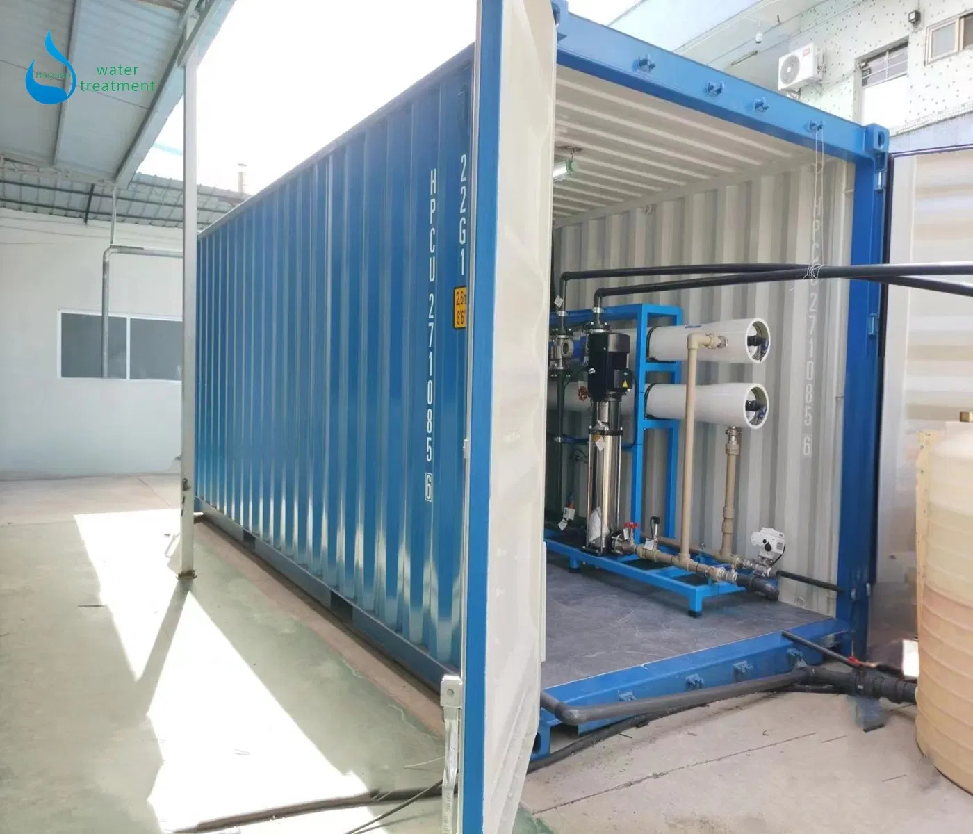 Containerized Mobile Reverse Osmosis RO Seawater Desalination Treatment Water Purification Purifier System