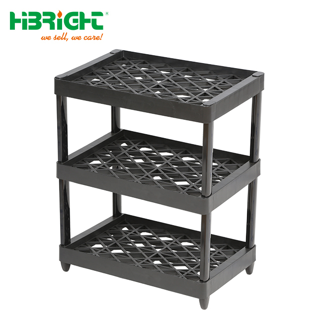 Supermarket Custom Made Plastic Resin Ventilated Storage Shelving Unit