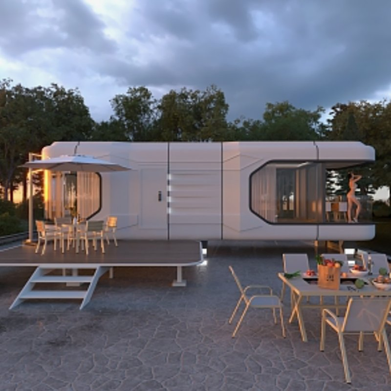 Modern Capsule Unit Space Capsule House Prefabricated Capsule Room Tiny Home Apple Cabin for Commercial Space