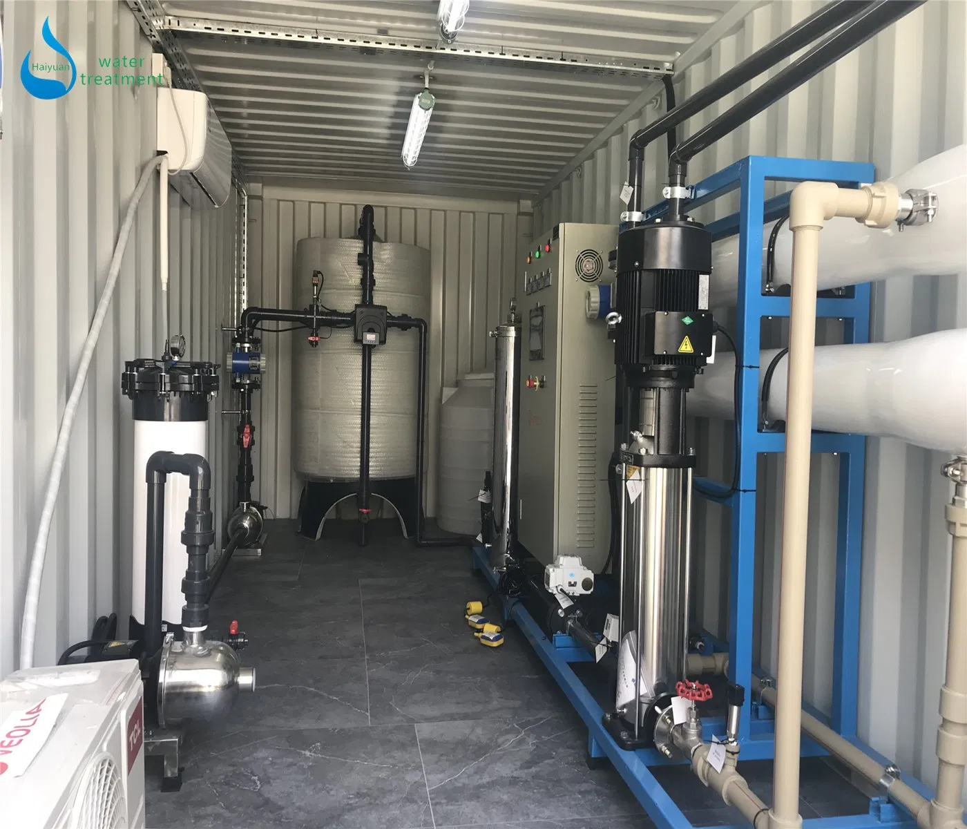 Sea Water Desalting System Containerized Bwro Reverse Osmosis Swro System Container RO Seawater Desalination System Desalting Ocean Water Desalting Sea Water
