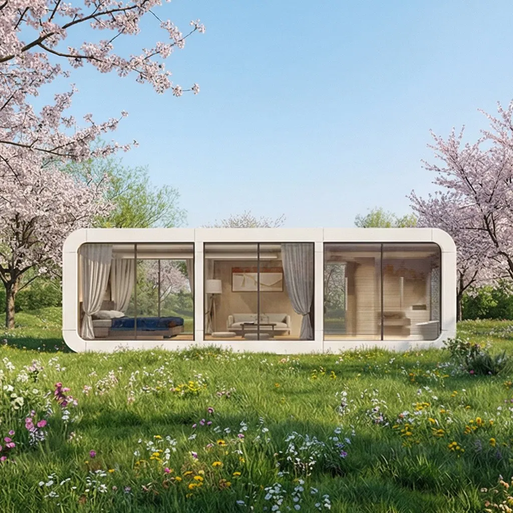 Elegant Robust Luxury Tiny Eco-Friendly Prefab Container Prefabricated Modular Expandable Capsule Smart Home Portable Mobile Living Residential House