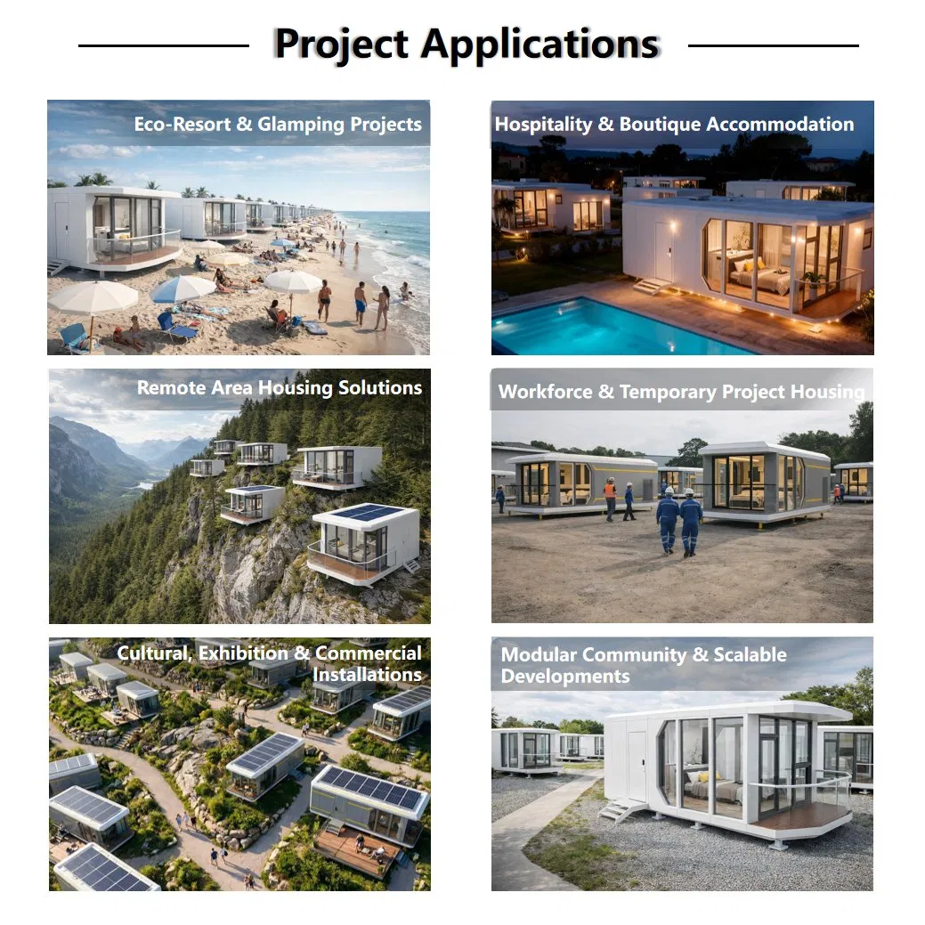 Prefabricated Capsule Cabin Modular Hospitality Unit for Investors Seeking Faster Construction and Reduced Shipping Cost