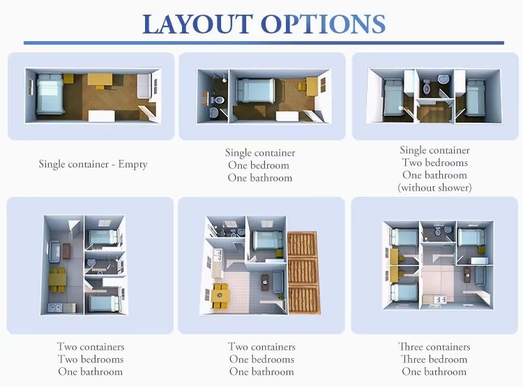 Custom Flat Pack Container Homes Prefab Units for Project Housing &amp; Temporary Office