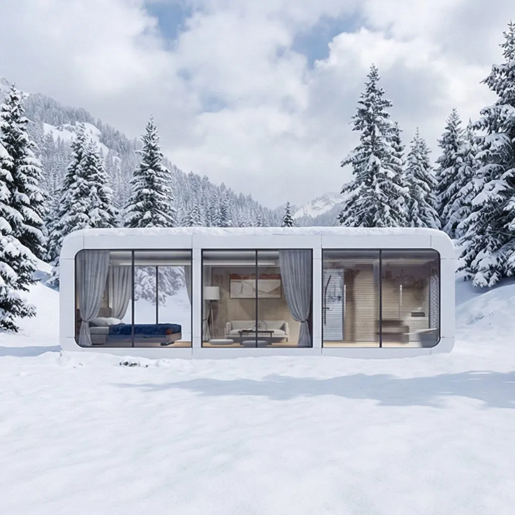 Elegant Robust Luxury Tiny Eco-Friendly Prefab Container Prefabricated Modular Expandable Capsule Smart Home Portable Mobile Living Residential House