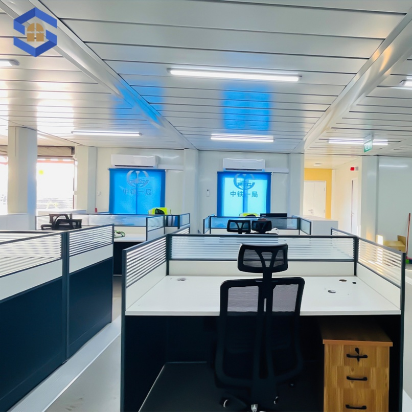 Modular Easy to Install Shipping Container House Work Site Office Movable Prefab Steel Container Based Site Office Mobile Prefabricated Portable Office