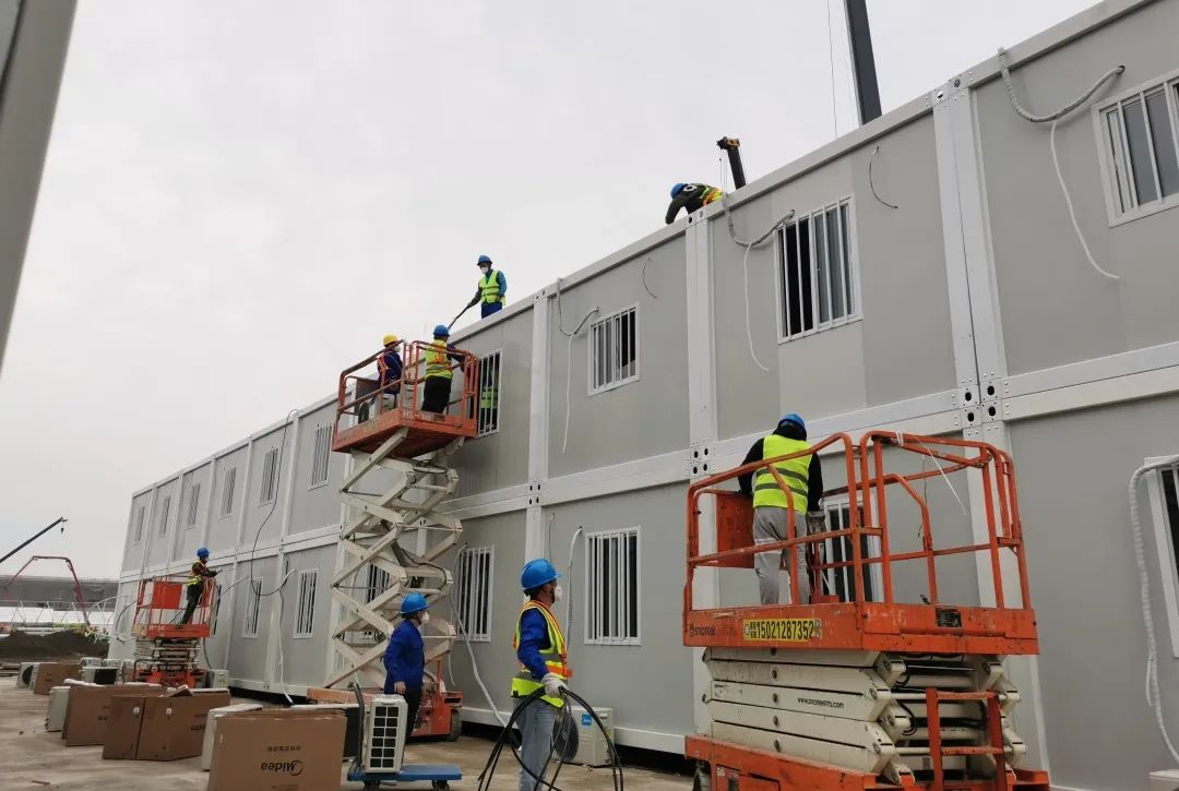 Modern Prefabricated Export Modular Steel Structural Integrated Construction Site with Double Layersmodern Prefabricated Export Modular Storage Housing