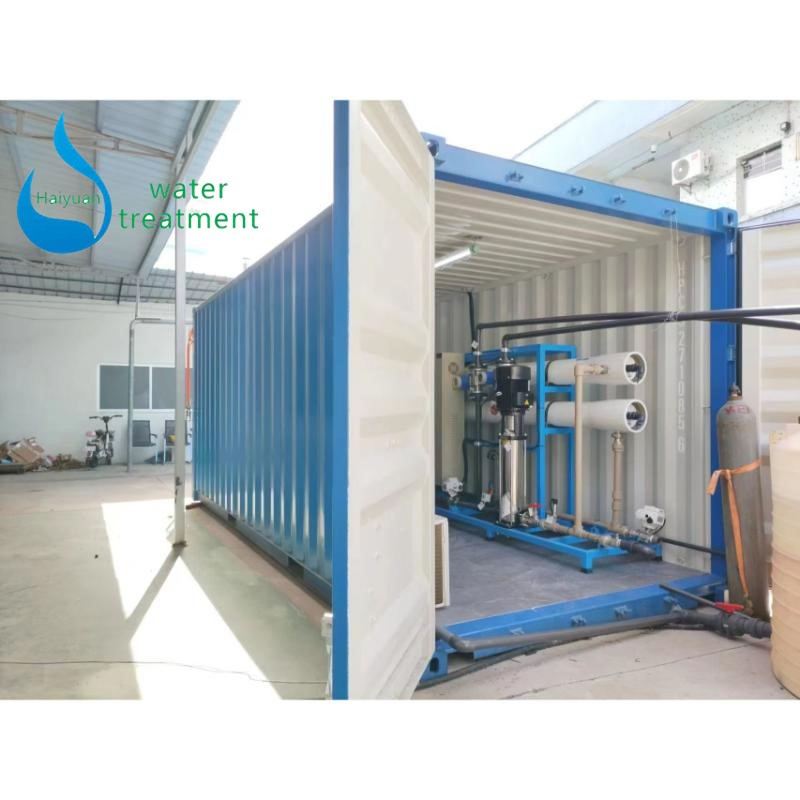 Container RO System Mobile Reverse Osmosis Water Filtration System Containerized Mobile Water Treatment Systems Unit Device Solutions Container Reverse Osmosis