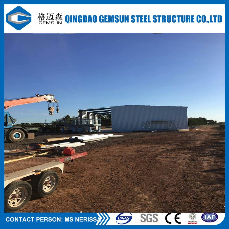 Ganyo Building Farm Storage Shed Industrial Prefabricated Steel Structure with Foldable Garage