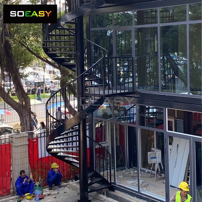 Luxury Glass Wall Flat Pack Container Office Use in Business District