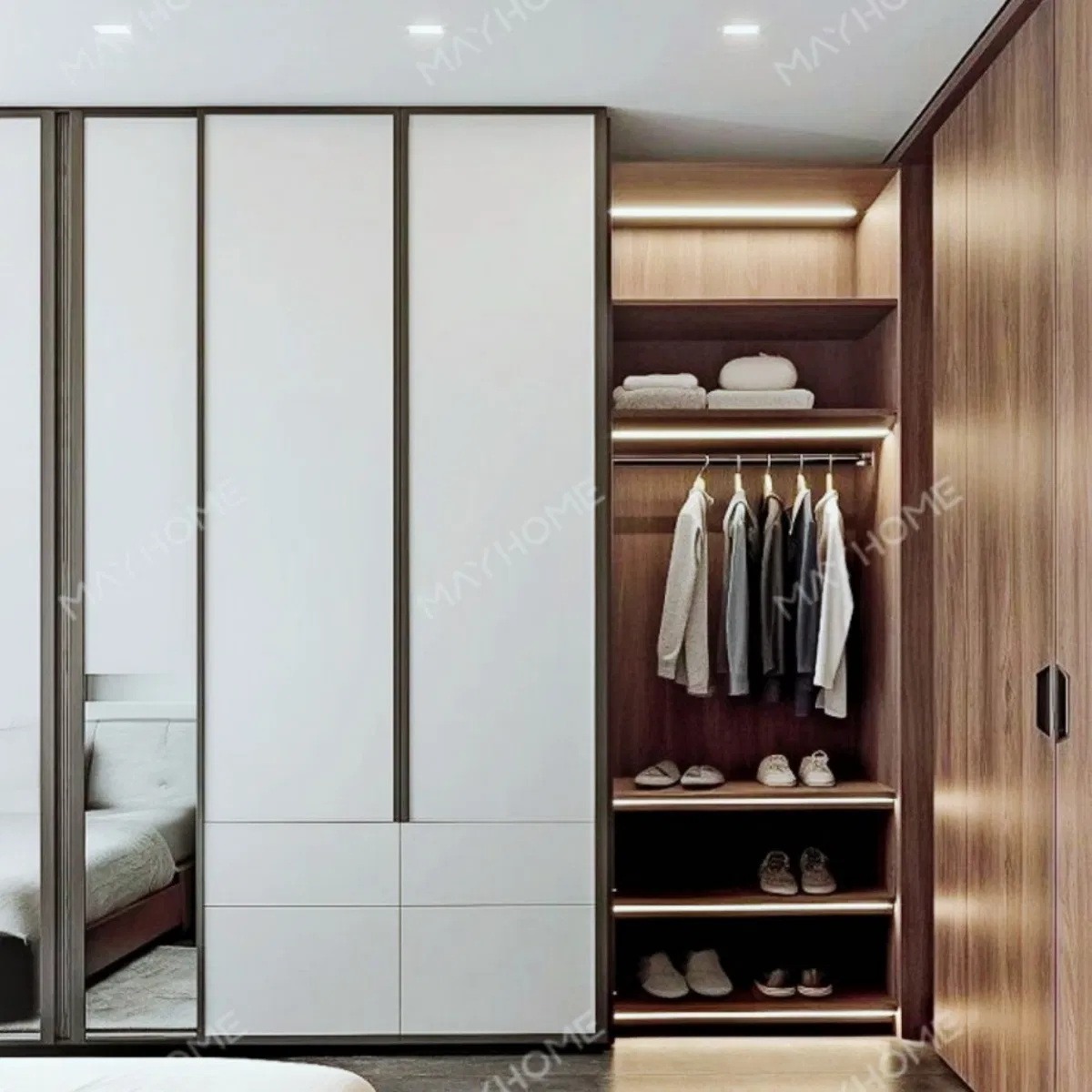 Customized Non-Toxic Panel Long Lifespan Strong Structure Frame Reinforced Safety Cloakroom Unit