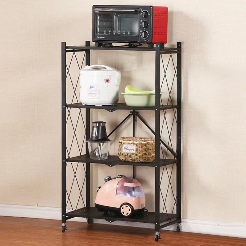 Rack Foldable Shelf Shelves Storage 5 Folding Movable Metal Shelving Klappbar Shop Collapsible