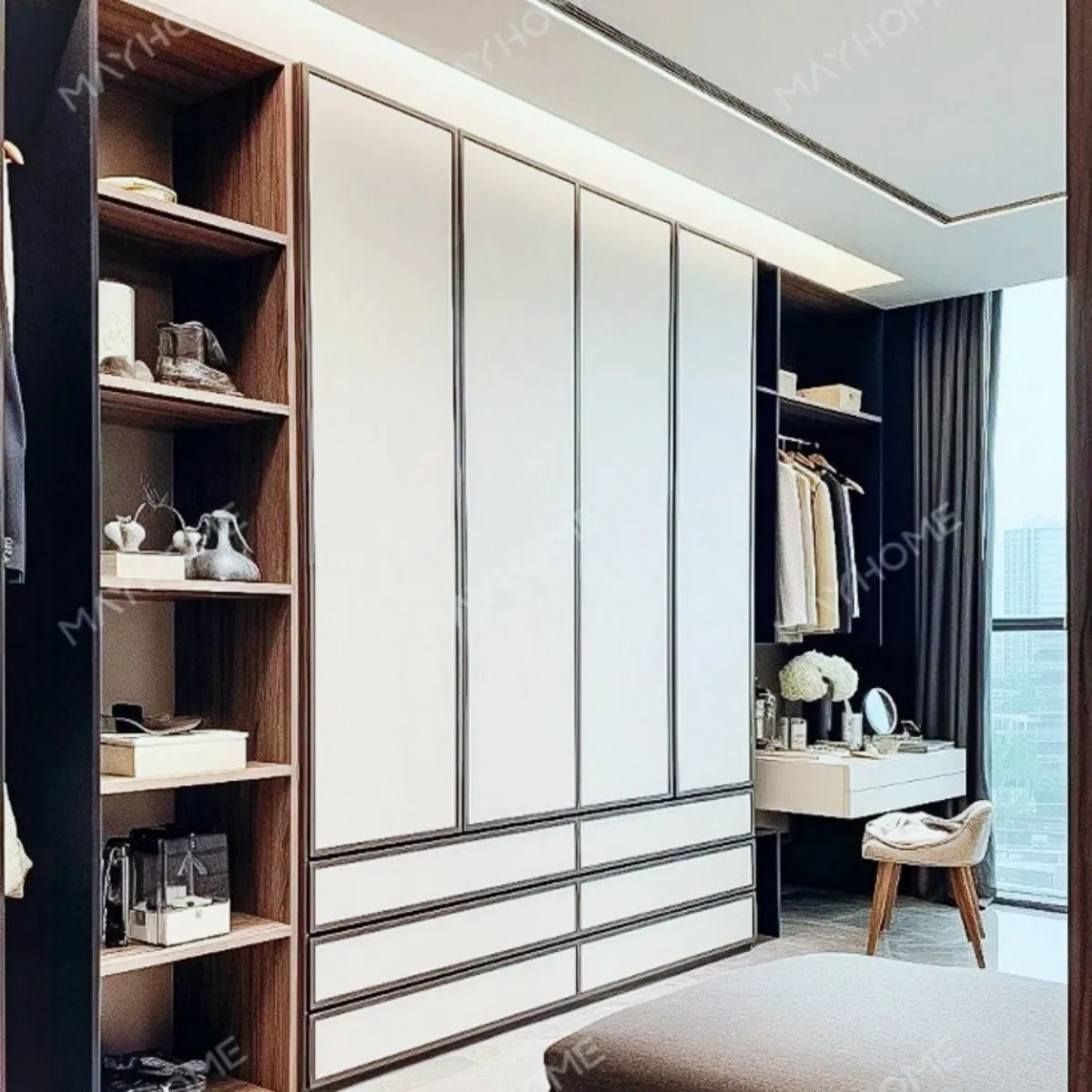 Customized Brushed Surface Noise Insulation Dress-up Zone Personal Cabinet Rounded Corners Storage Unit