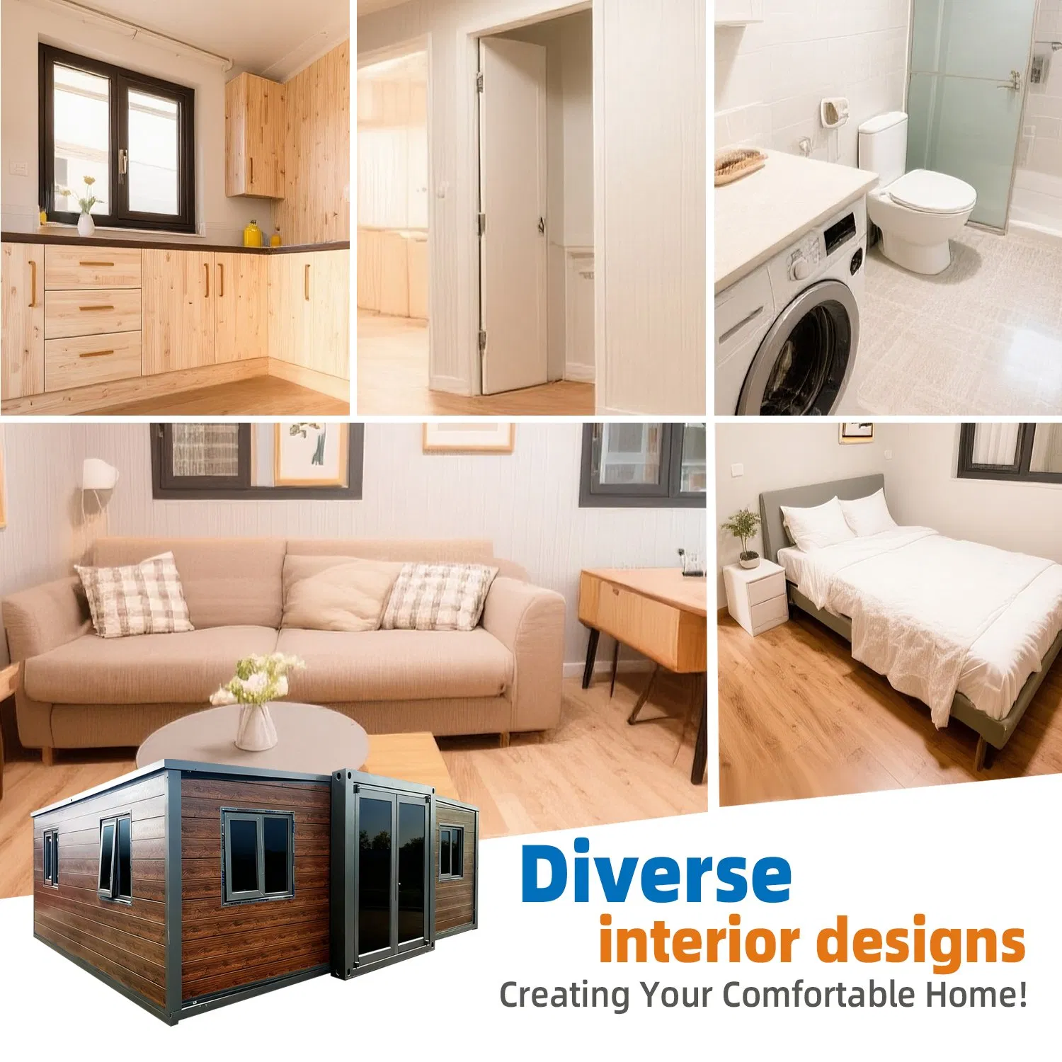 Prefab/Prefabricated Light Steel Integrated Fold/Folding Movable Tiny Capsule Living Transportable Camping/Camp 20/40FT Low Cost /Modern Collapsible House