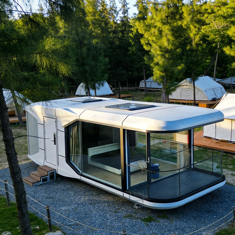 Customized Size Prefab Home Smart Capsule House for Scenic Area Hotel Mobile Capsule Unit Luxury Space Module Portable Container House Space Capsule