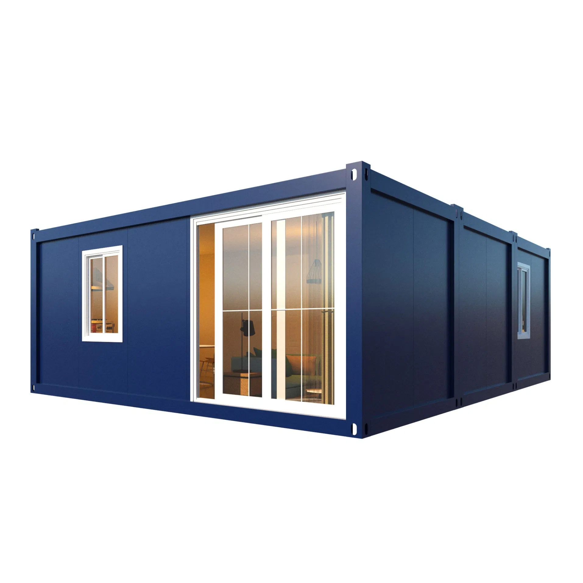 China Luxury Prefab/Prefabricated Steel Mobile Modular Portable Flat Pack Small Garden 10FT 20FT 40FT Glass Shipping Container Site House Home Office for Sale