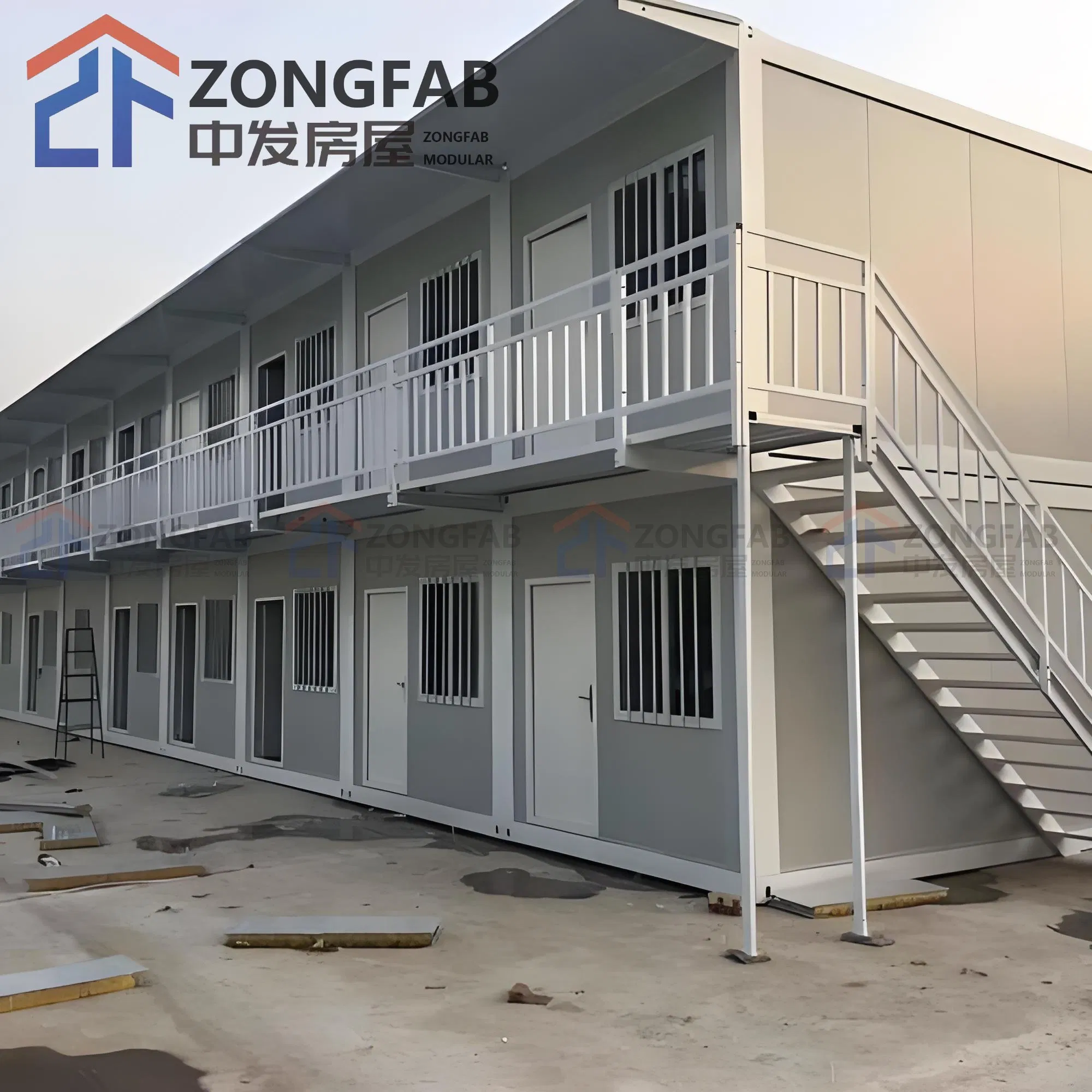 Foldable Flat Pack Container Toilet Insulated Building Fire Proof Prefab Modular