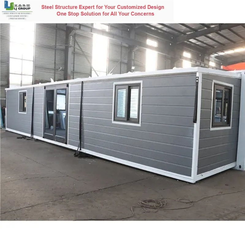 Warehouse Temporary Offices Movable Expandable Folding Container House Prefab Building with Toile