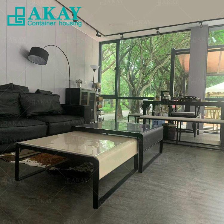 Modular Portable Glass Tiny Mobile Flat Pack Living Small Restaurant/Shower/Room/Toilets/Frame/Hotel/Office/Homes Shipping Container Prefabricated-Building